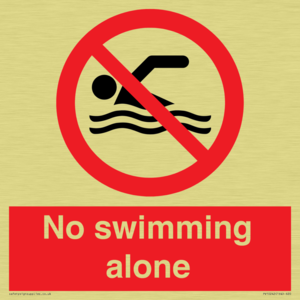 No swimming alone